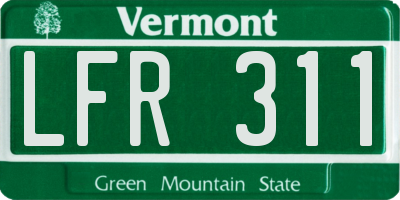 VT license plate LFR311