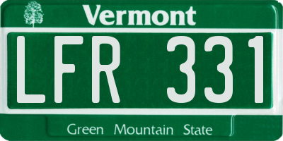 VT license plate LFR331