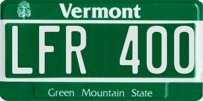 VT license plate LFR400