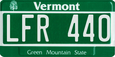 VT license plate LFR440