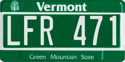 VT license plate LFR471