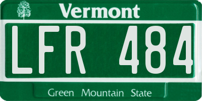 VT license plate LFR484
