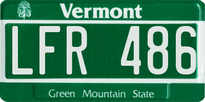 VT license plate LFR486