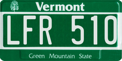 VT license plate LFR510