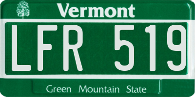 VT license plate LFR519
