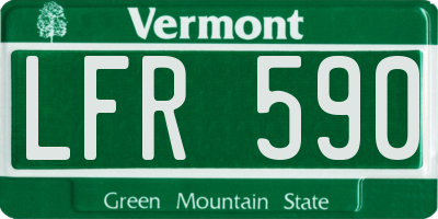 VT license plate LFR590