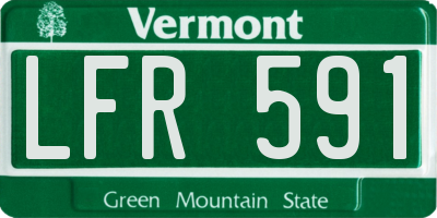 VT license plate LFR591
