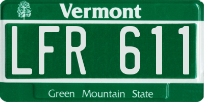 VT license plate LFR611