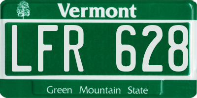 VT license plate LFR628