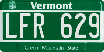 VT license plate LFR629