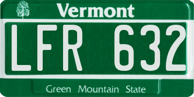 VT license plate LFR632
