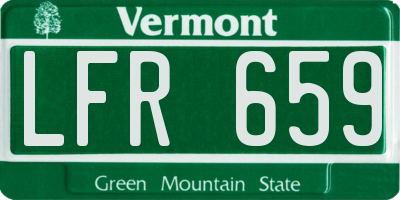VT license plate LFR659
