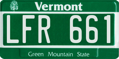 VT license plate LFR661