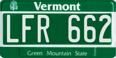 VT license plate LFR662
