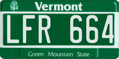 VT license plate LFR664
