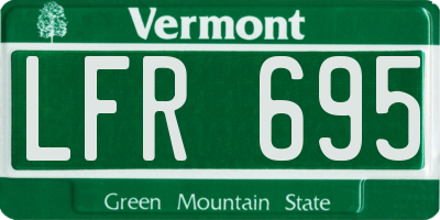 VT license plate LFR695