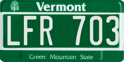 VT license plate LFR703
