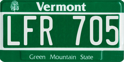 VT license plate LFR705