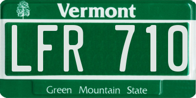 VT license plate LFR710