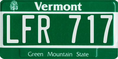 VT license plate LFR717