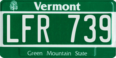 VT license plate LFR739