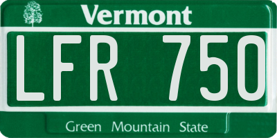 VT license plate LFR750