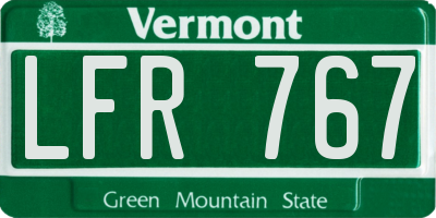 VT license plate LFR767