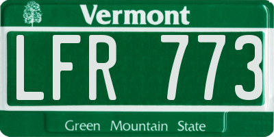 VT license plate LFR773