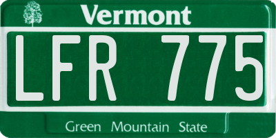 VT license plate LFR775