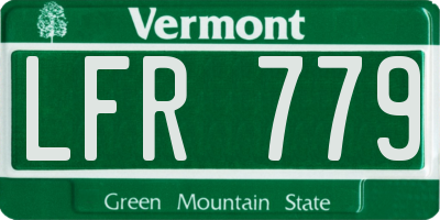 VT license plate LFR779
