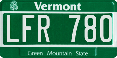 VT license plate LFR780