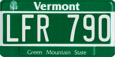 VT license plate LFR790