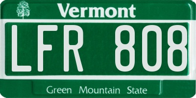 VT license plate LFR808