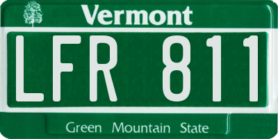 VT license plate LFR811