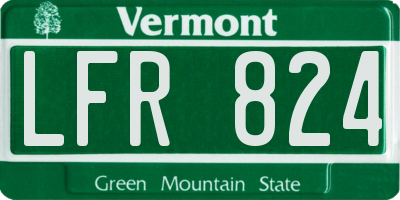VT license plate LFR824