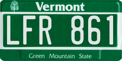 VT license plate LFR861