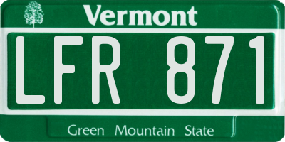 VT license plate LFR871