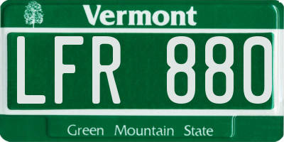VT license plate LFR880