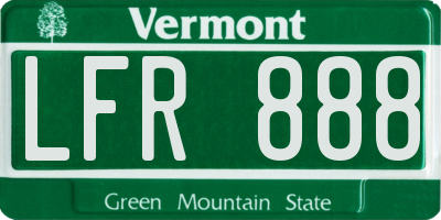VT license plate LFR888