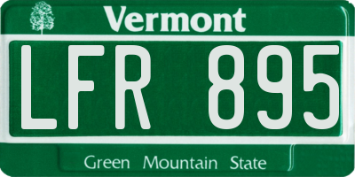 VT license plate LFR895