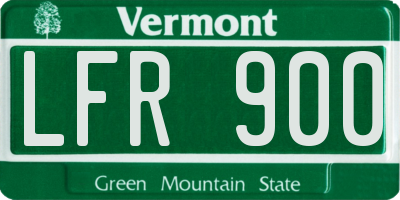 VT license plate LFR900