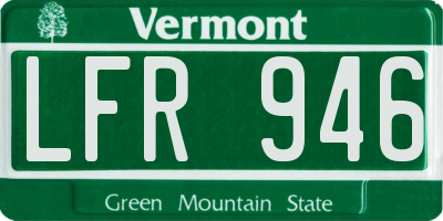 VT license plate LFR946