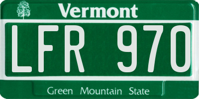 VT license plate LFR970