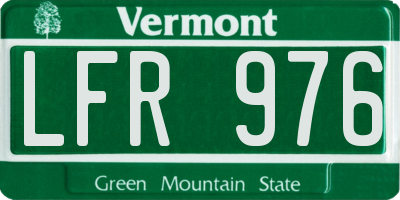 VT license plate LFR976