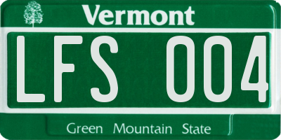 VT license plate LFS004