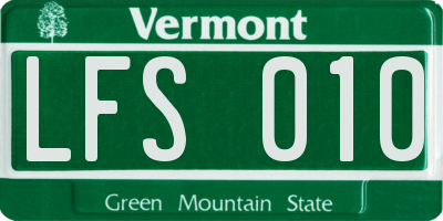 VT license plate LFS010
