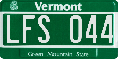 VT license plate LFS044