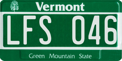 VT license plate LFS046