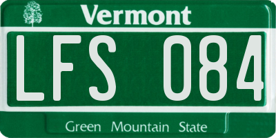 VT license plate LFS084