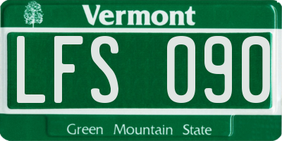 VT license plate LFS090